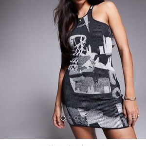 Air Jordan Black and White Graphic Dress